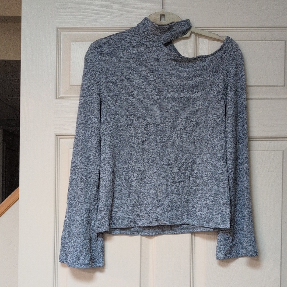 Others Follow Gray Cowl Neck Sweater